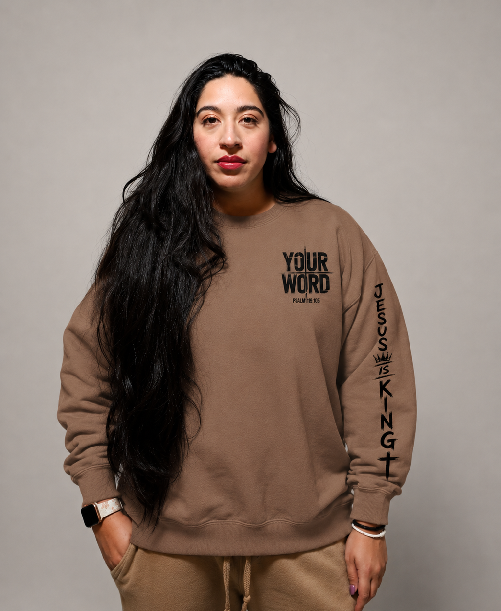 Jesus Is King fleece crewneck sweatshirt