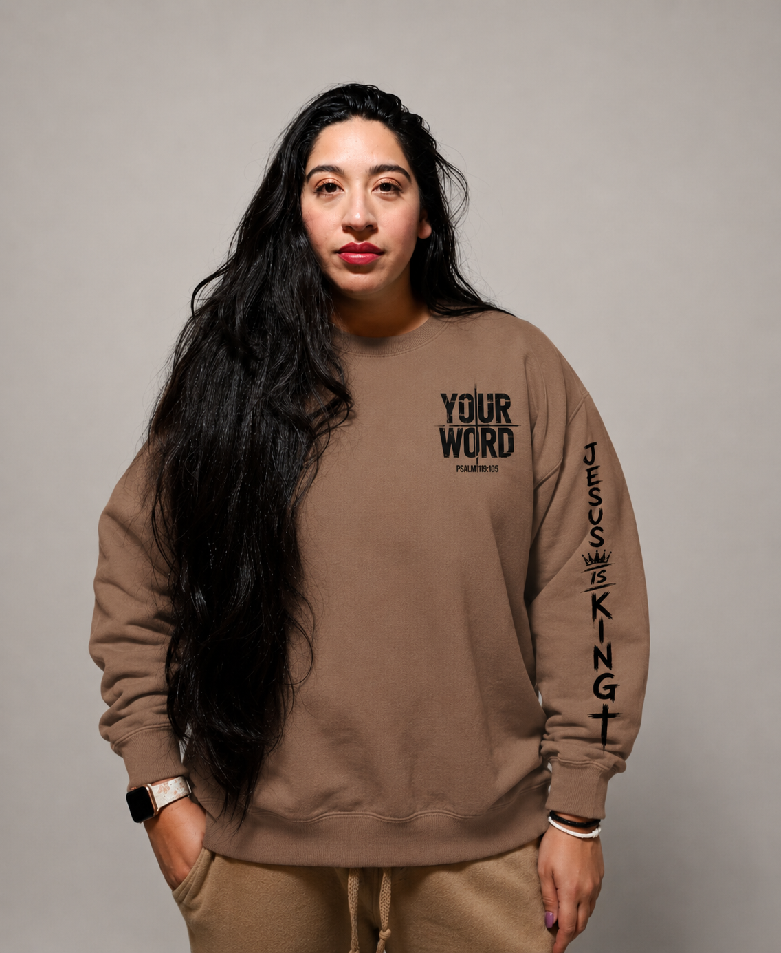 Jesus Is King fleece crewneck sweatshirt