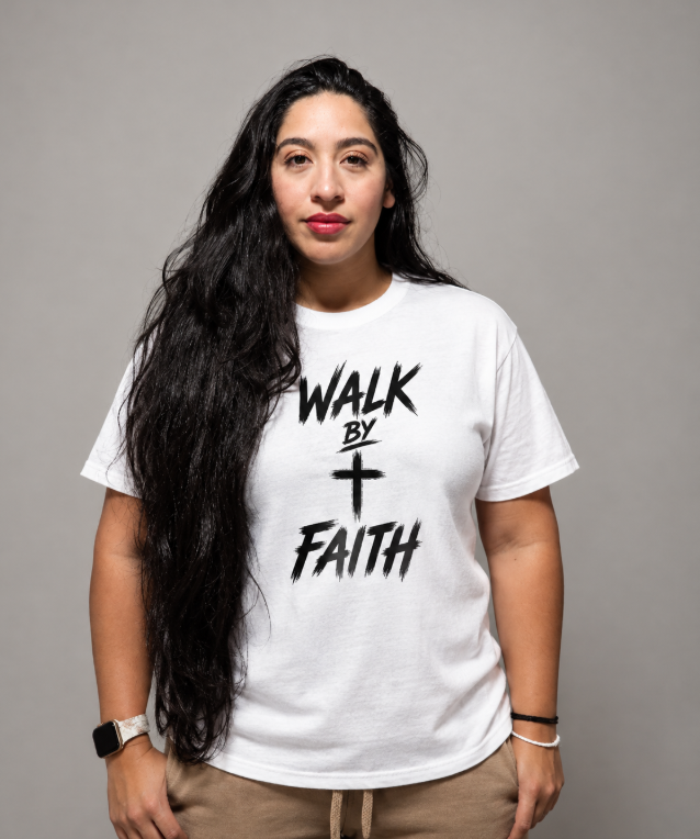 Walk By Faith heavyweight t-shirt